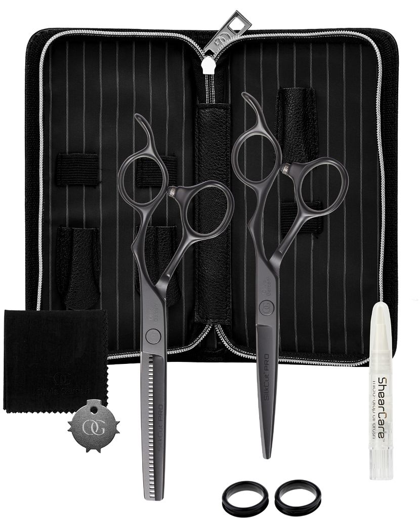 Olivia Garden Silkcut Matte Black 6,0 Inches Hair Scissors Black