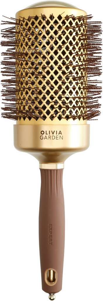 Olivia Garden Expert Blowout Shine with Wavy Bristles (Gold & Brown)
