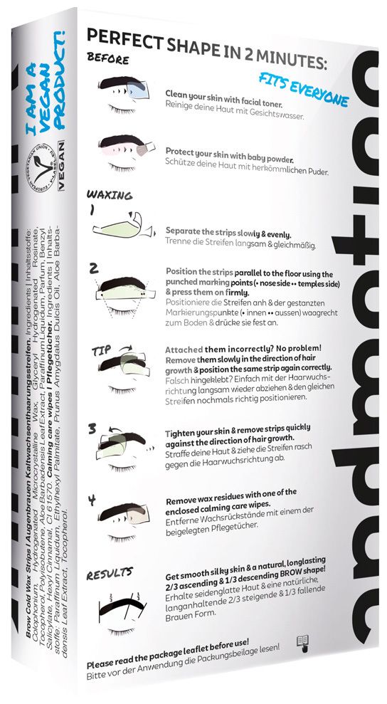 andmetics Brow Wax Strips Men