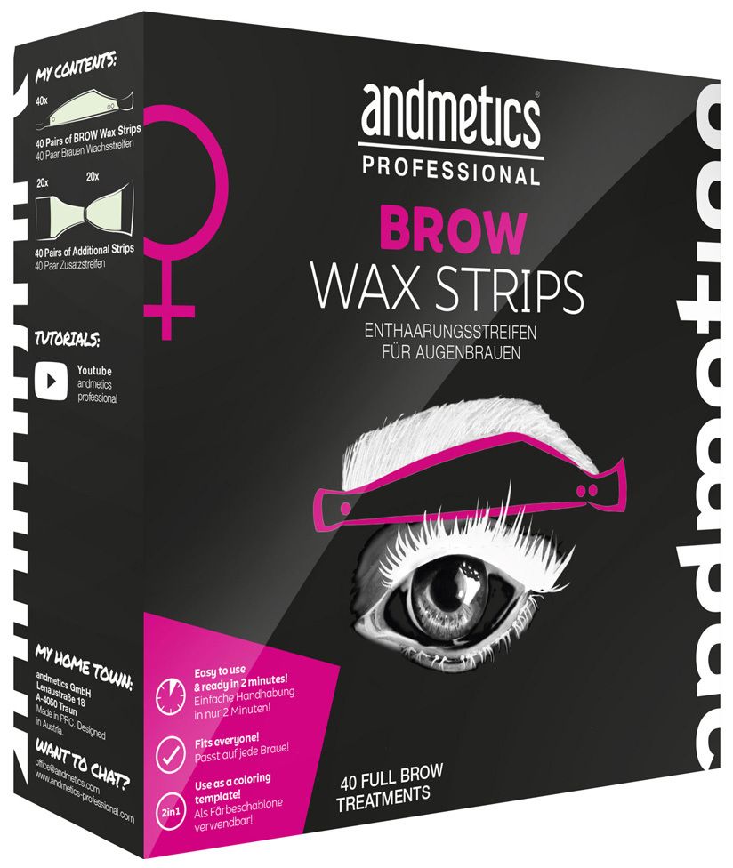 andmetics professional BROW Wax Strips Women