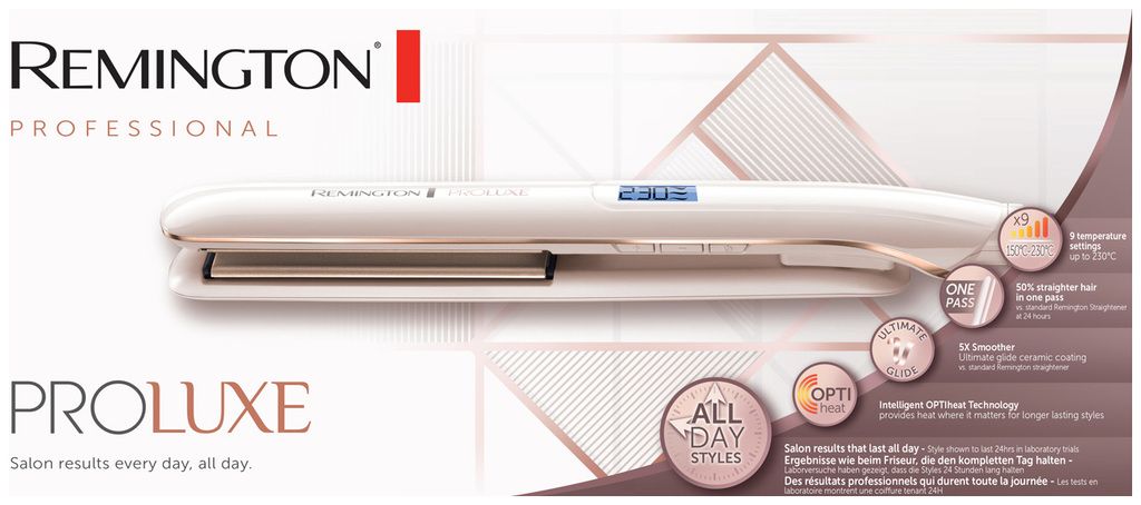 Remington Proluxe Ceramic Hair Straighteners with Pro+ Low Temperature