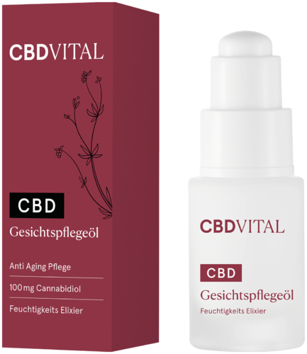 CBD VITAL Huile hydratante pour le visage Effet anti-âge