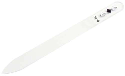 Canal Lime à ongles en verre solide avec cristaux, 14 cm