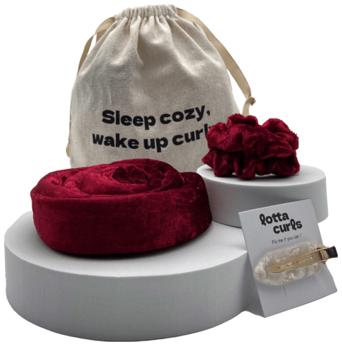 Lotta Curls Curl Band Set Bordeaux Red