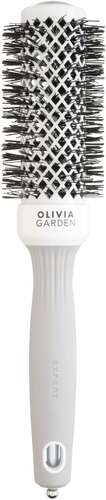 Olivia Garden Expert Blowout Shine Rundbürste Weiß & Grau