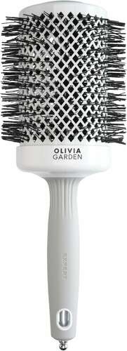 Olivia Garden Expert Blowout Shine Rundbürste Weiß & Grau