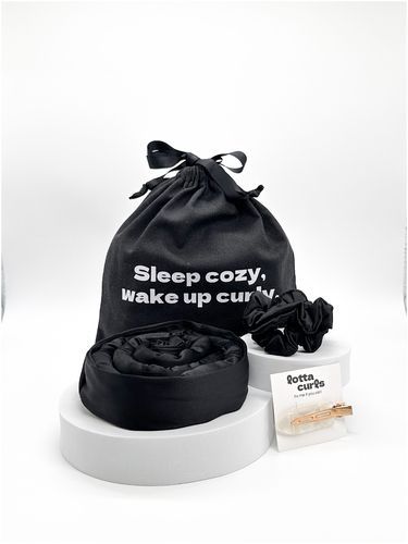 Lotta Curls Lockenband Satin Cotton Black