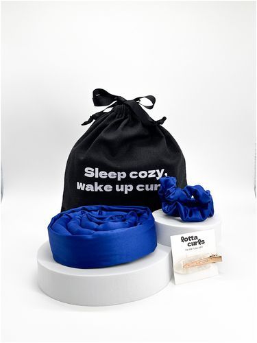 Lotta Curls Lockenband Satin Cotton Blue