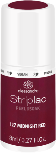 Alessandro Striplac Peel Or Soak Nagellack - 127 Midnight Red