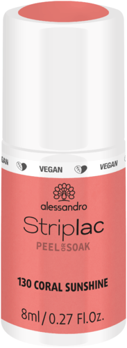 Alessandro Striplac Peel Or Soak Nagellack - 130 Coral Sunshine