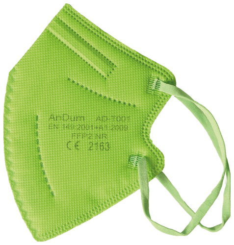 Bunte FFP2-Maske - hellgrün (kleine Größe)