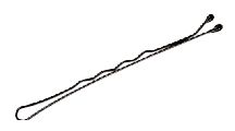 Comair Hair Clips Pretty Fashion wavy 59mm 24 piece card - black