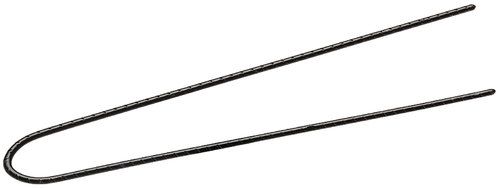 Comair Pinces à boucle striées 72 mm Boîte de 500 pc. - Noir