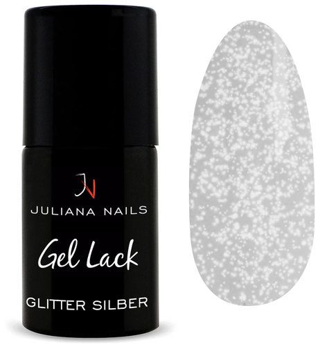 Juliana Nails Gel Lack Glitter & Co - Glitter Silber