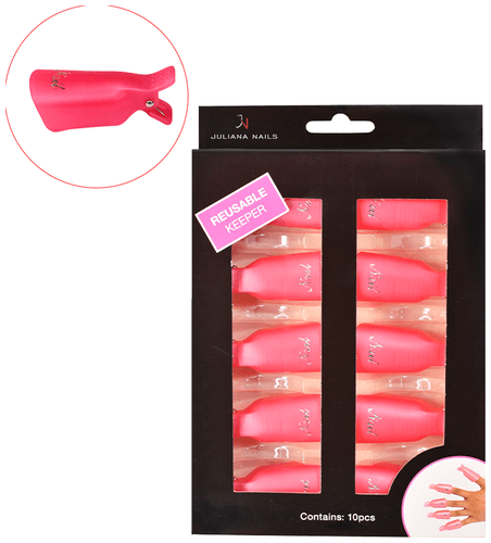 Juliana Nails Remover Clip 10 Stück - Pink