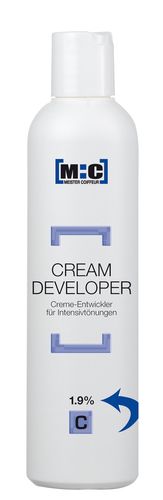 MC Cream Developer 1.9 C for Intensive Demi-Permanent Hair Colours - 250 ml
