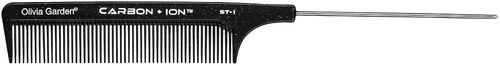 Olivia Garden Comb ST-1 Carbon + Ion Needle Tail Comb 20,5 cm