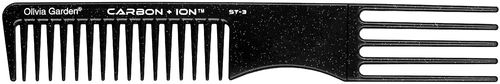 Olivia Garden Comb ST-3 Carbon + Ion Toupier-Fork Comb 20 cm