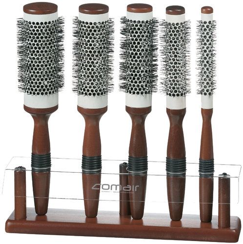Palisander ceramic round brush with Display
