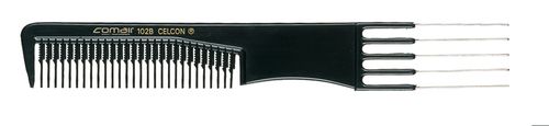 Teasing and Fork Comb 102 Black Profi-Line