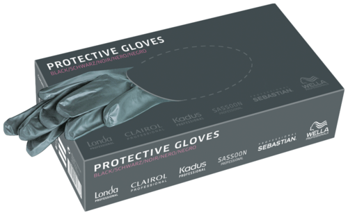 Wella Gants de protection noirs, Taille M (100 pc)