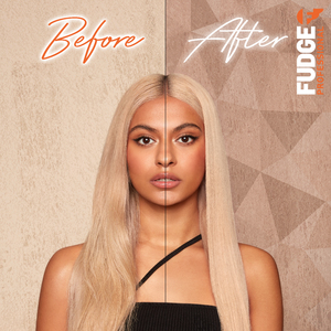 Fudge All Blonde 10 in 1 Condition & Shield Mist: Vorher-Nachher Fudge All Blonde 10 in 1 Condition & Shield Mist: Vorher-Nachher