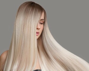 Frau mit gesunden, langen blonden Haaren A\CPlex Formulierung: Kraftvolle Formel für geschütztes, gesundes und schönes Haar