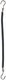 Comair Attache pour cheveux lisses en caoutchouc 10cm 12pc - Noir